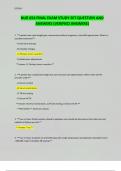 NUR 654 FINAL EXAM STUDY SET QUESTION AND ANSWERS &lpar;VERIFIED ANSWERS&rpar;