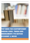 TEST BANK FOR CONTEMPORARY  NURSING ISSUES, TRENDS AND  MANAGEMENTS 7TH EDITION  BYCHERRY & JACOB