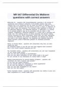 NR 547 Differential Dx Midterm questions with correct answers