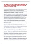 Test Bank For Current Psychotherapies 11th Edition By Danny Weddin1
