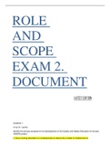 Exam (elaborations) NURSING NU278 ROLE AND SCOPE EXAM 2.document