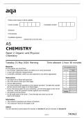aqa AS CHEMISTRY &lpar;7404&sol;2&rpar;Paper 2 Organic and Physical Chemistry June 2024 Question Paper 