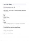 Core Mandatory  Exam 2024&sol;2025 Questions And Answers All Correct &lpar;ALL BUNDLED HERE&excl;&excl;&excl;&rpar;
