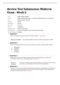 Exam &lpar;elaborations&rpar; NR6630 Psychopharmacology Review Test Submission&colon; Midterm Exam - Week 6
