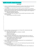 NUR 314 ATI&colon; Safe Dosages