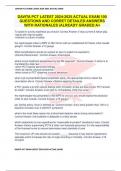DAVITA PCT LATEST 2024-2025 ACTUAL EXAM 100 QUESTIONS AND CORRET DETAILED ANSWERS WITH RATIONALES &vert;ALREADY GRADED A&plus;
