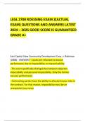 LEGL 2700 ROESSING EXAM 2&lpar;ACTUAL EXAM&rpar; QUESTIONS AND ANSWERS LATEST 2024 &ndash; 2025 GOOD SCORE IS GUARANTEED GRADE A&plus; 