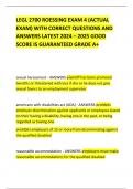 LEGL 2700 ROESSING EXAM 4 &lpar;ACTUAL EXAM&rpar; WITH CORRECT QUESTIONS AND ANSWERS LATEST 2024 &ndash; 2025 GOOD SCORE IS GUARANTEED GRADE A&plus; 