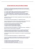 ATI RN MENTAL HEALTH PROCTORED