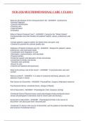 NUR 2356 MULTIDIMENSIONAL CARE 1 EXAM 1
