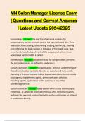 SALON MANAGER BUNDLED EXAMS&colon;&colon;&colon;&colon; QUESTIONS AND CORRECT ANSWERS &vert; LATEST UPDATE 2024&sol;2025