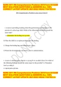 NURS 2571 RN Comprehensive Predictor 2019 Form B EXAM BEST SOLUTION QUESTIONS & ANSWERS ALL 100% CORRECT LATEST UPDATE 2021/2022 HIGHLY RATED A+