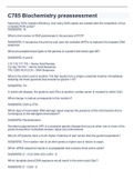 C785 Biochemistry preassessment