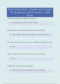 FOA- Fiber Optic Certification Exam  T&sol;F Questions and Answers &lpar;100&percnt;  Pass&rpar;