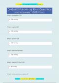 GMS6402 Pulmonary Final Questions  and Answers &lpar;100&percnt; Pass