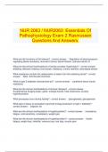 NUR 2063 &sol; NUR2063&colon; Essentials Of Pathophysiology Exam 2 Rasmussen Questions And Answers&period;
