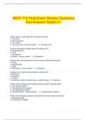  MSCI 112 Final Exam Review Questions And Answers Rated A&plus;&period;
