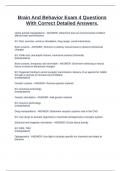 Brain And Behavior Exam 4 Questions With Correct Detailed Answers&period;