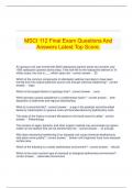 MSCI 112 Final Exam Questions And Answers Latest Top Score&period;