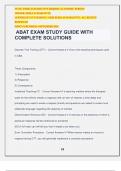 ABAT EXAM STUDY GUIDE WITH COMPLETE SOLUTIONS