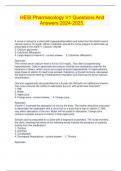HESI Pharmacology V1 Questions And Answers 2024-2025&period;