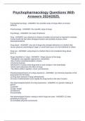 Psychopharmacology Questions With Answers 2024&sol;2025&period;