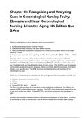 Chapter 08&colon; Recognizing and Analyzing Cues in Gerontological Nursing Touhy&colon; Ebersole and Hess&rsquo; Gerontological Nursing & Healthy Aging&comma; 6th Edition Que &dollar; Ans