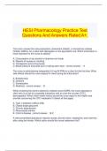 HESI Pharmacology Practice Test Questions And Answers Rated A&plus;&period;