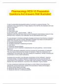 Pharmacology HESI V2 Preparation Questions And Answers Well Illustrated&period;