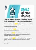 SAFe 6&period;0 Product Owner&sol;Product Management Certificate Exam Q&A Bundle&period; 