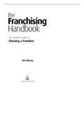 the Franchising Handbook The complete Guide to Choosing a Franchise