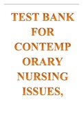 TEST BANK FOR CONTEMPORARY NURSING ISSUES&comma; TRENDS AND MANAGEMENTS 7TH EDITION BY CHERRY & JACOB ALL CHAPTERS GRADED A