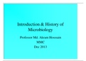 Introduction & History of Microbiology Study Guide With Questions And Answers.