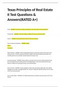 Texas Principles of Real Estate II Test Questions & Answers&lpar;RATED A&plus;&rpar;
