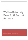 Walden University Exam 1, All Correct Answers