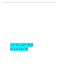 NR 603 WEEK 8 REFLECTION