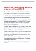 DSST Intro to World Religions Questions and answers &vert; Newest 2024&sol;25