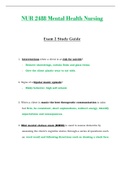 Exam 2 Study Guide - NUR2488 &sol; NUR 2488 &lpar;Latest 2022 &sol; 2023&rpar; &colon; Mental Health Nursing - Rasmussen