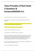 Texas Principles of Real Estate II Questions & Answers&lpar;GRADED A&plus;&rpar;