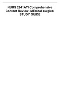 NURS 2941&Tab;ATI Comprehensive Content  Review- MEdical surgical STUDY GUIDE