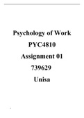 82% for Organisational Blog A01 for Work Psychology