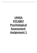 Psychological Assessment bundle: A01, A02 and A03 - A grade