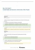 Bus 1101 Unit 3 Graded Quiz and Answers&semi; University of the People