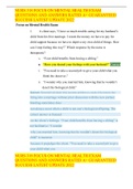 NURS 318 FOCUS ON MENTAL HEALTH EXAM QUESTIONS AND ANSWERS RATED A&plus; GUARANTEED SUCCESS LATEST UPDATE 2022
