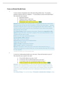 NURS 318 FOCUS ON MENTAL HEALTH EXAM QUESTIONS AND ANSWERS RATED A&plus; GUARANTEED SUCCESS LATEST UPDATE 2022