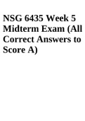NSG 6435 Week 5 Midterm Exam (All Correct Answers to Score A)