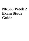 NR565 Week 2 Exam Study Guide (Advanced Pharmacology Fundamentals)