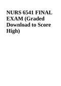 NURS 6541 FINAL EXAM (Graded Download to Score High)
