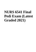 NURS 6541 Final Pedi Exam (Latest Graded 2021)
