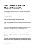 Texas Principles of Real Estate II - Chapter 14 Correct 100&percnt;